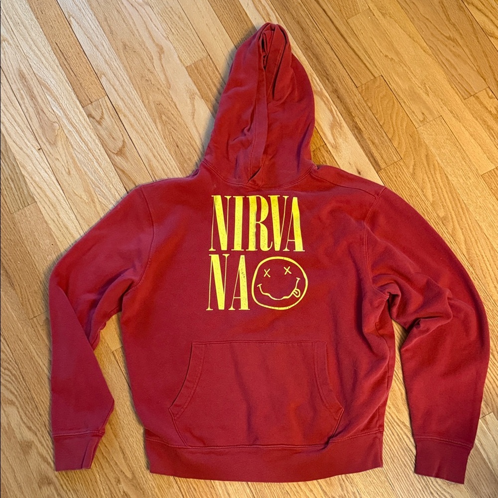 NIRVANA Red and Gold Men's Sweater